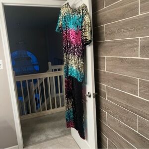 Multicolor Sequin Dress